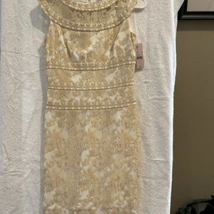 Gold Monet Katherine Kelly Tags still on cocktail or wedding dress